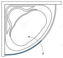 Aessel  Шторка на ванну Aessel Фламенко (L) – фотография-2